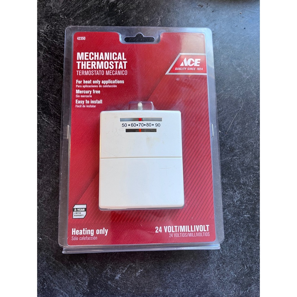 Ace Hardware Mechanical Thermostat Heating Only 24V Millivolt 42350 AT110-1141SA
